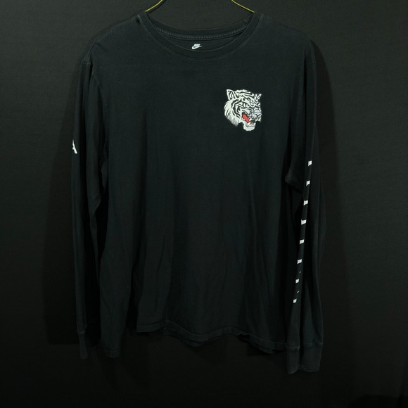 Nike Max Plus Tuned Tiger Long Sleeve Shirt Men's XXL 2XL Black Graphic Tee - Picture 1 of 7